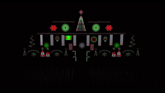Must Be Santa xLights sequence running on the Sequence Forge display
