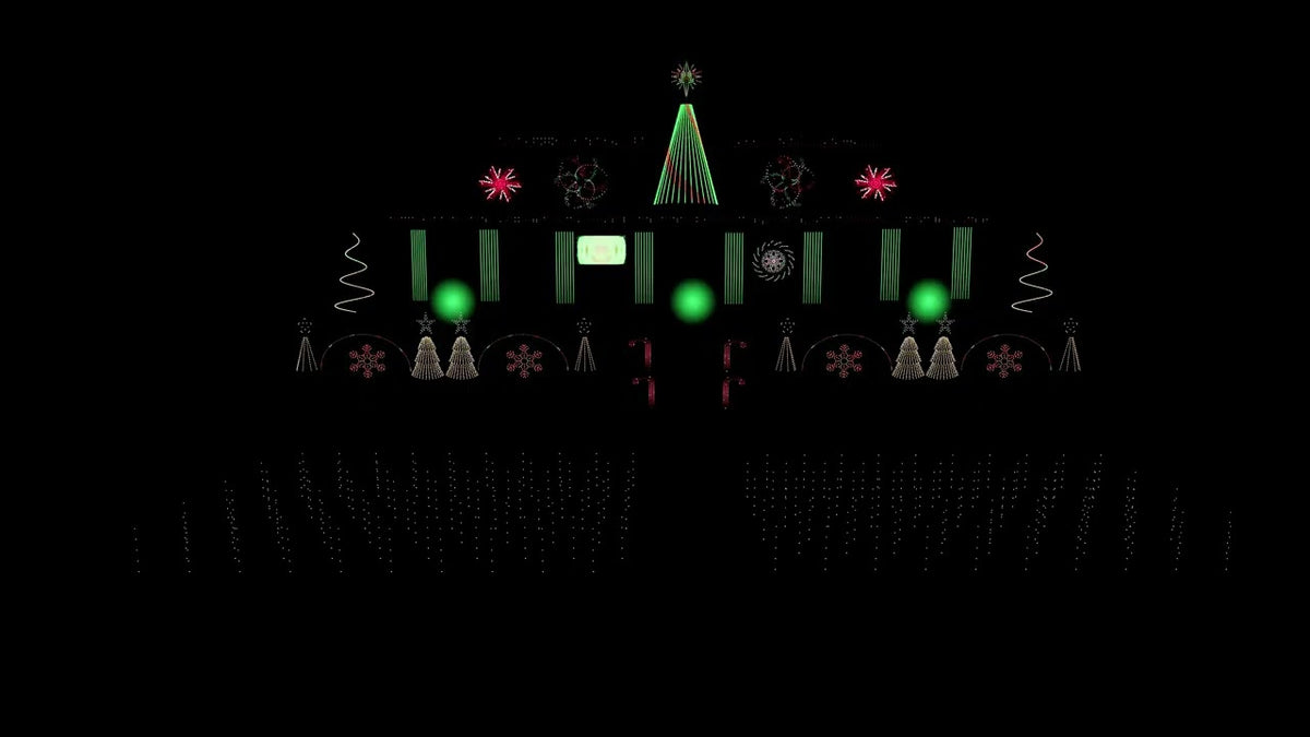 It’s Beginning to Look a Lot Like Christmas xLights sequence running on the Sequence Forge display