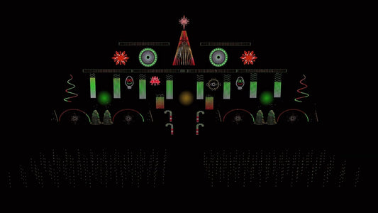 Jingle Bells xLights sequence running on the Sequence Forge display