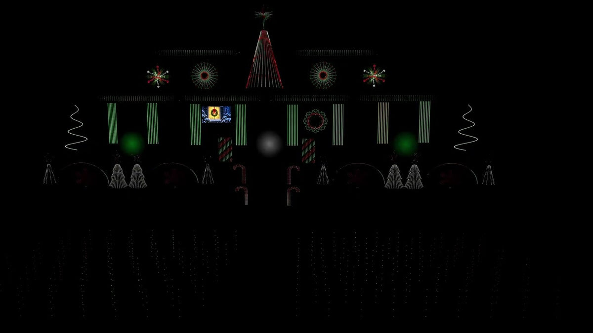 Have Yourself a Merry Little Christmas xLights sequence running on the Sequence Forge display